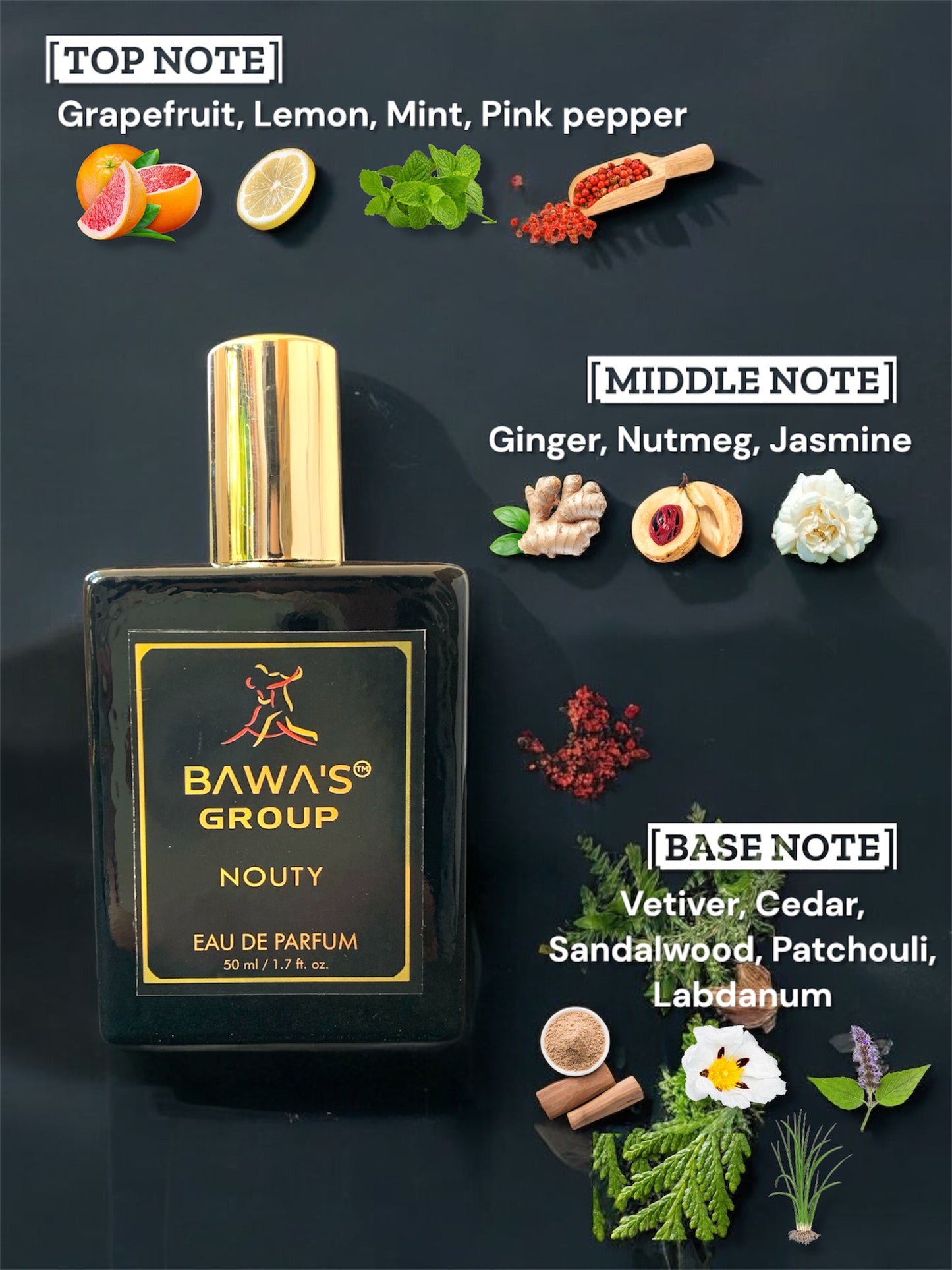 Bawa's Group Luxury Nouty - 50ml (INSPIRED BY BLUE DE CHANEL) MEN